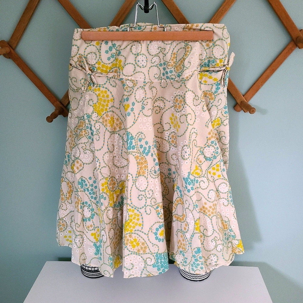 Anthropologie Vintage Print Skirt